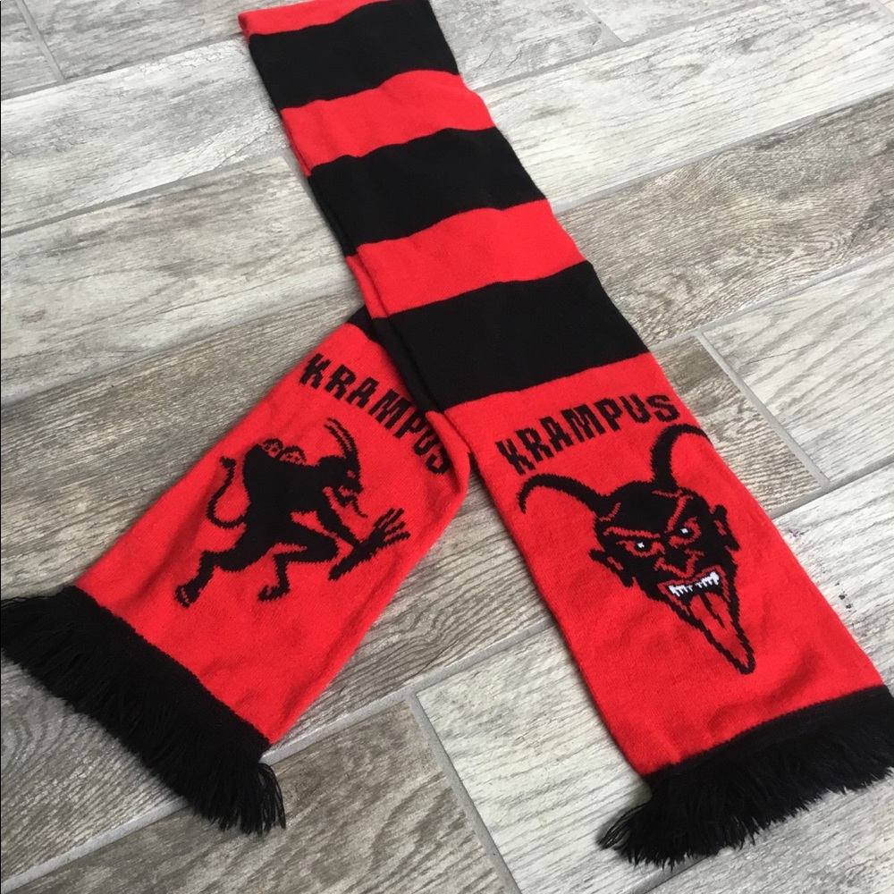 Christmas in July Krampus scarf 5 1/2 ft